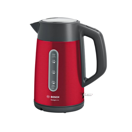 Bosch | Kettle | DesignLine TWK4P434 | Electric | 2400 W | 1.7 L | Stainless steel | 360° rotational base | Red/Black - 1