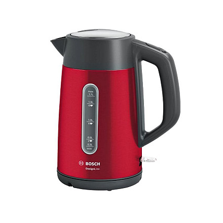 Bosch | Kettle | DesignLine TWK4P434 | Electric | 2400 W | 1.7 L | Stainless steel | 360° rotational base | Red/Black - 6