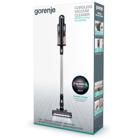 Gorenje Odkurzacz Handstick 2w1 SVC252FMBK Praca бездротова - 11