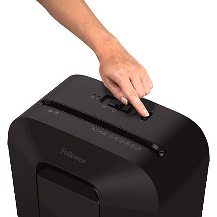 Fellowes Powershred LX45 | Niszczarka Krzyżowa | Poziom P-4 | Tnąca karty kredytowe, zszywki, spinacze, papier | Pojemność 17 litrów | Czarna - 8