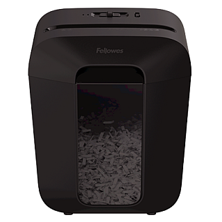 Fellowes Powershred LX45 | Niszczarka Krzyżowa | Poziom P-4 | Tnąca karty kredytowe, zszywki, spinacze, papier | Pojemność 17 litrów | Czarna
