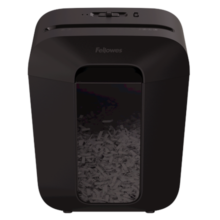 Fellowes Powershred LX45 | Niszczarka Krzyżowa | Poziom P-4 | Tnąca karty kredytowe, zszywki, spinacze, papier | Pojemność 17 litrów | Czarna - 1