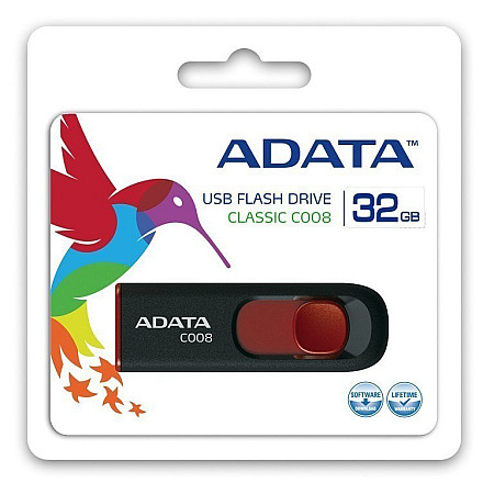 ADATA | C008 | 32 GB | USB 2.0 | чорний/червоний - 4