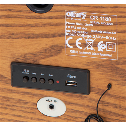 Camry | CR 1188 | Retro Radio | Drewniane - 7