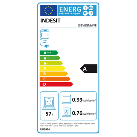 INDESIT Кухонна плита IS5V8GMW/E Тип поверхні Vitroceramic - 9