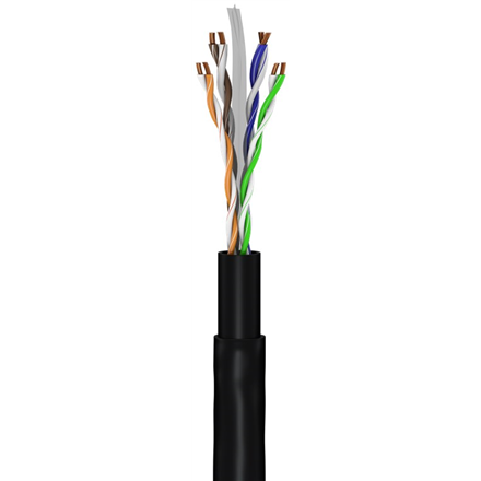 Goobay | CAT 6 | Kabel krosowy | Skrętka nieekranowana (UTP) | Męski | RJ-45 | Męski | RJ-45 | Czarny | 30 m - 3