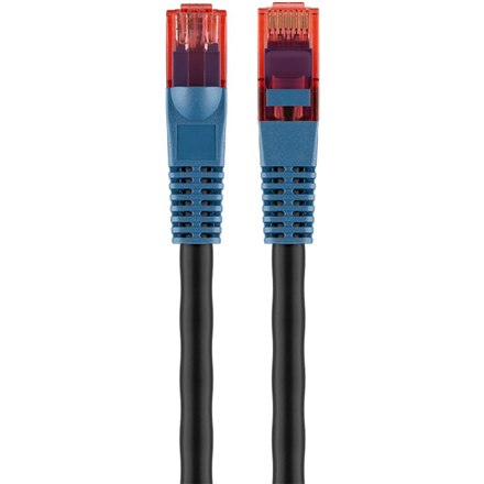Goobay | CAT 6 | Kabel krosowy | Skrętka nieekranowana (UTP) | Męski | RJ-45 | Męski | RJ-45 | Czarny | 30 m - 6