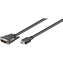 Goobay | Męski | 18+1 pin cyfrowy DVI (Single-Link) | Męski | 19 pin HDMI Typ A | 2 m | Czarny