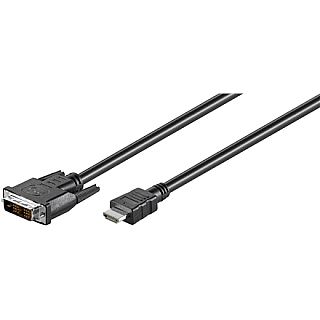 Goobay | Męski | 18+1 pin cyfrowy DVI (Single-Link) | Męski | 19 pin HDMI Typ A | 2 m | Czarny