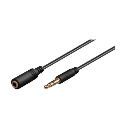 Goobay | Przedłużacz audio | Męski | Mini-phone stereo 3,5 mm | Mini-phone stereo 3,5 mm | Czarny | 5 m - 4