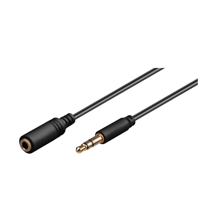 Goobay | Przedłużacz audio | Męski | Mini-phone stereo 3,5 mm | Mini-phone stereo 3,5 mm | Czarny | 5 m - 2