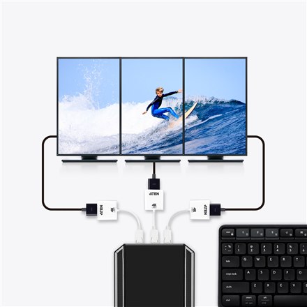 Aten VC986B True 4K DisplayPort to HDMI 2.0 Active Adapter - 10