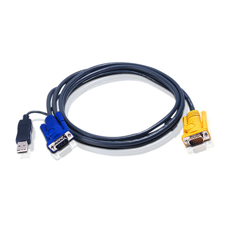 Aten | Kabel KVM USB 1,8 M z SPHD 3 w 1 i wbudowanym konwerterem PS/2 na USB | 2L-5202UP - 1