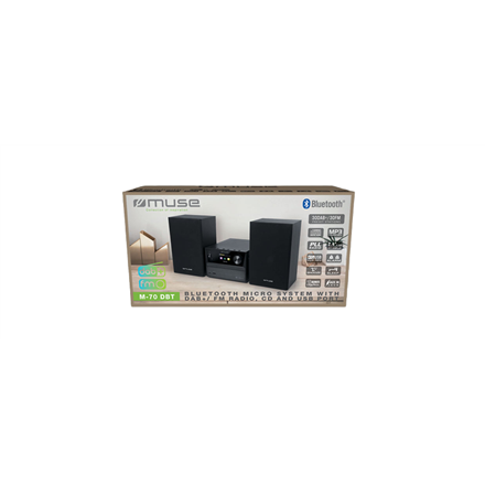 Muse Мікросистема Bluetooth з радіо DAB+/FM M-70 DBT Порт USB - 2
