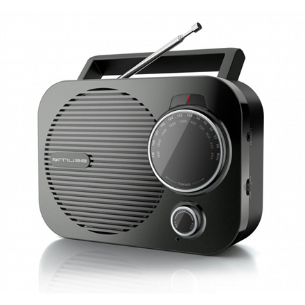 Muse | M-050 R | Przenośne radio | Wejście AUX | Czarny - 1