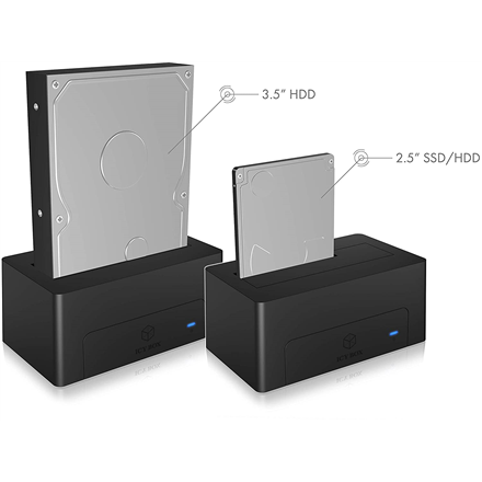 Raidsonic | Stacja dokująca HDD | 2,5" / 3,5" współdzielona | SATA 6Gb/s - 7