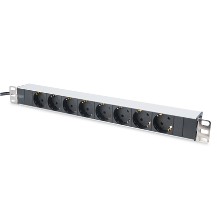 DIGITUS DN-95401 - мережева розетка | Вихідні гнізда Qty 8 | 2 м | Чорний - 1
