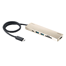 Aten UH3239 USB-C Multiport Mini Dock with Power Pass-Through Aten | USB-C Multiport Mini Dock with Power Pass-Through | UH3239 | Stacja dokująca | Porty Ethernet LAN (RJ-45) | Porty VGA (D-Sub) ilość