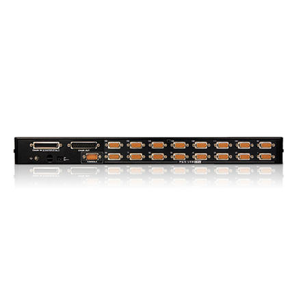 Aten CS1716A 16-portowy przełącznik KVM PS/2-USB VGA z portem Daisy-Chain i obsługą urządzeń peryferyjnych USB Aten | 16-portowy przełącznik KVM PS/2-USB VGA z portem Daisy-Chain i obsługą urządzeń pe - 2
