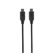 Kabel Silicon Power | USB-C | Męski | 24-pinowy USB-C | Męski | Czarny | 24-pinowy USB-C | 1 m