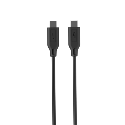 Kabel Silicon Power | USB-C | Męski | 24-pinowy USB-C | Męski | Czarny | 24-pinowy USB-C | 1 m - 1