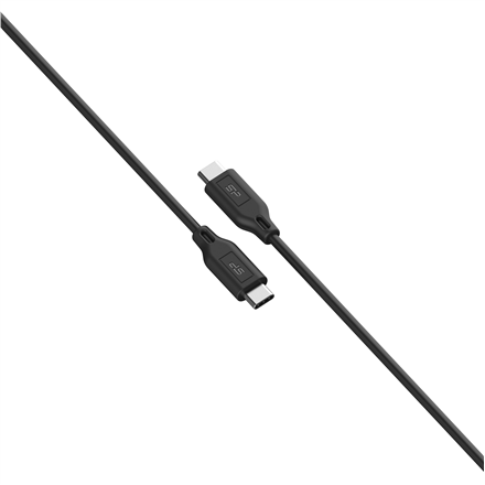 Kabel Silicon Power | USB-C | Męski | 24-pinowy USB-C | Męski | Czarny | 24-pinowy USB-C | 1 m - 2