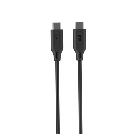 Kabel Silicon Power | USB-C | Męski | 24-pinowy USB-C | Męski | Czarny | 24-pinowy USB-C | 1 m - 3