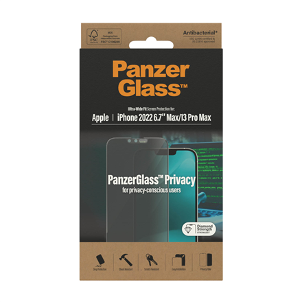 PanzerGlass Ochraniacz ekranu - скло - з filtrem приватності - 4