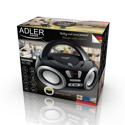 Adler | AD 1181 | CD Boombox | Динаміки | USB Підключення - 14