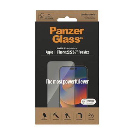 PanzerGlass | Ochraniacz ekranu - szkło | Apple iPhone 14 Pro Max | Politereftalan etylenu (PET) | Czarny | Przezroczysty - 8
