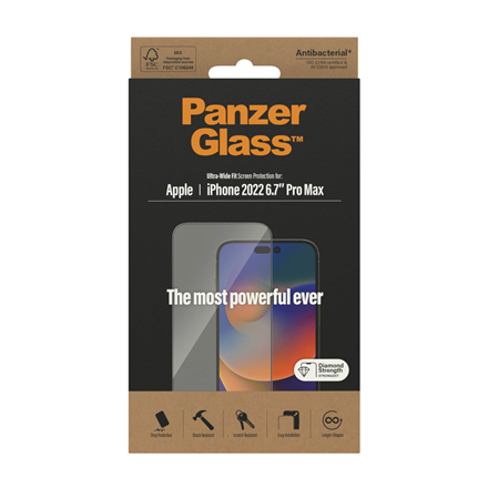 PanzerGlass | Ochraniacz ekranu - szkło | Apple iPhone 14 Pro Max | Politereftalan etylenu (PET) | Czarny | Przezroczysty - 4