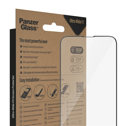 PanzerGlass | Ochraniacz ekranu - szkło | Apple iPhone 13, 13 Pro, 14 | Politereftalan etylenu (PET) | Czarny | Przezroczysty - 3