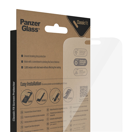 PanzerGlass | Ochraniacz ekranu - szkło | Apple iPhone 14 Pro Max | Politereftalan etylenu (PET) | Przezroczysty - 3