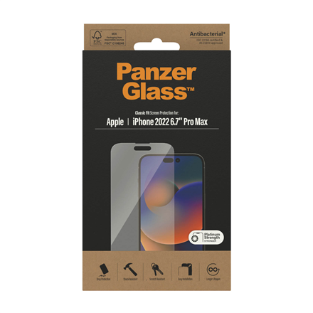 PanzerGlass | Ochraniacz ekranu - szkło | Apple iPhone 14 Pro Max | Politereftalan etylenu (PET) | Przezroczysty - 4