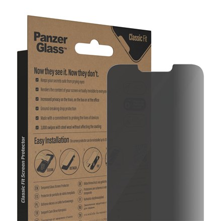 PanzerGlass | Ochraniacz ekranu - szkło - z filtrem prywatności | Apple iPhone 13 Pro Max, 14 Plus | Czarny | Przezroczysty - 7