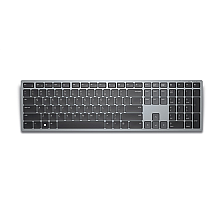 Бездротова клавіатура Dell KB700 у кольорі Titan Gray - Технологія 2.4 GHz та Bluetooth 5.0, Розкладка RU, Регульована висота, Сумісність з…