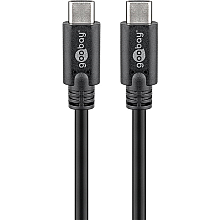 Goobay | Kabel USB-C | Męski | 24-pinowy USB-C | Męski | Czarny | 24-pinowy USB-C | 0,5 m