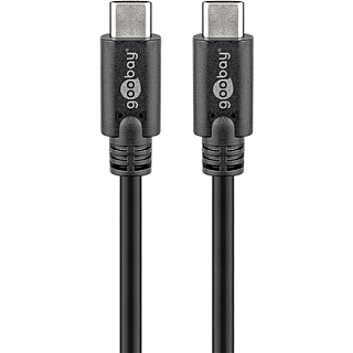 Goobay | Kabel USB-C | Męski | 24-pinowy USB-C | Męski | Czarny | 24-pinowy USB-C | 0,5 m