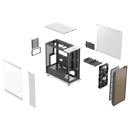 Fractal Design North Chalk White TG Clear Tint Fractal Design - 12