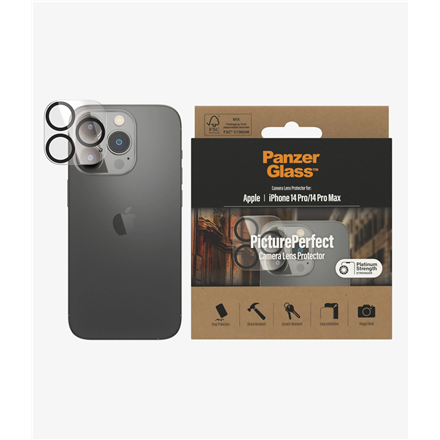 PanzerGlass | Ochraniacz obiektywu | Apple iPhone 14 Pro, 14 Pro Max | Czarny | Przezroczysty - 2