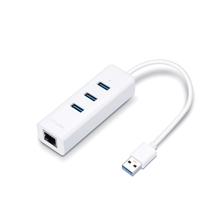 TP-LINK | 3-portowy koncentrator USB 3.0 i karta Gigabit Ethernet 2 w 1 adapter USB | UE330 - 1