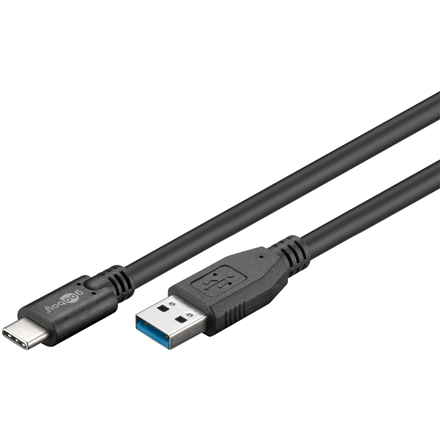Кабель USB-C Goobay, чоловічий USB-C для чоловічіgo USB typu A, чорний, 3 m - 73141 Sync & Charge Super Speed, 12 місяців gwarancji, 0.025… - 2