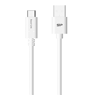 Kabel Silicon Power | USB-C | Męski | 4-pinowy mini-USB typu A | Męski | Biały | 24-pinowy USB-C | 1 m