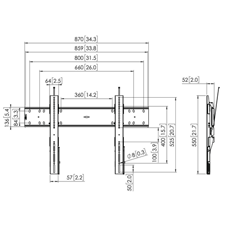 Vogels | Uchwyt ścienny | PFW 6810 | Uchwyt | 55-80 " | Maksymalna waga (udźwig) 75 kg | Czarny - 5