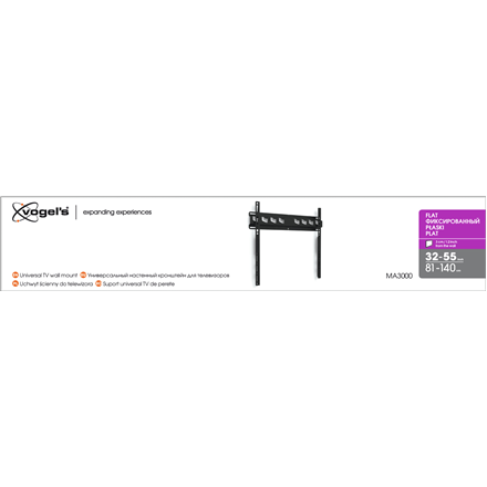 Vogels | Uchwyt ścienny | MA3000-A | Nieruchomy | 32-55 " | Maksymalne obciążenie 60 kg | Czarny - 4