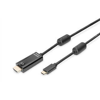 Digitus | Męski | 19-pinowy HDMI Typ A | Męski | 24-pinowy USB-C | 2 m