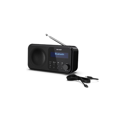 Портативне radio cyfrowe Sharp DR-P420(BK) Tokyo, FM/DAB/DAB+, Bluetooth 5.0, zasilanie USB або bateryjne, чорний Sharp - 3