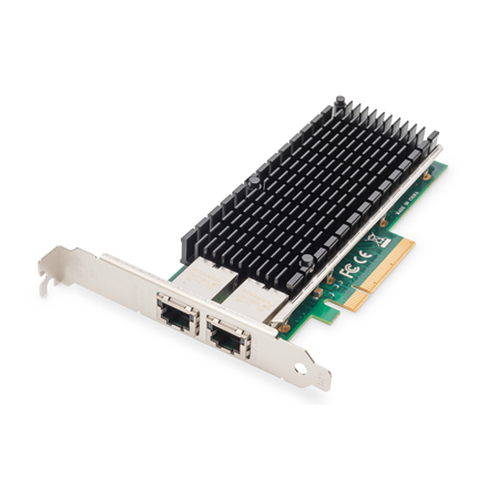 Digitus 10Gbps Dual Port Ethernet Server adapter PCIe X8, Intel X540 BT2 - 1