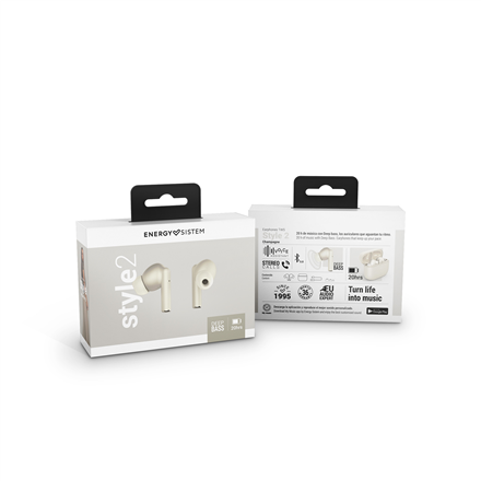 Słuchawki bezprzewodowe True Wireless Style 2 Champagne marki Energy Sistem (True Wireless Stereo, BT 5.1, Głębokie basy, Etui ładowania) Energy Sistem | Style 2 | Słuchawki True Wireless | Bezprzewod - 6