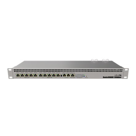 Mikrotik Wired Ethernet Роутер RB1100x4, 1U Rackmount, Quad core 1.4GHz CPU, 1 GB RAM, 128 MB, 13xGigabit LAN, 1xSerial console port RS232… - 1